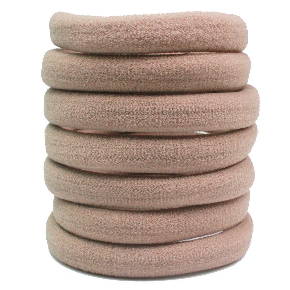 36 stk farverige store hårslips til piger tykt hår brune elastikker uden hestehaleholdere 5 cm: Mørk beige