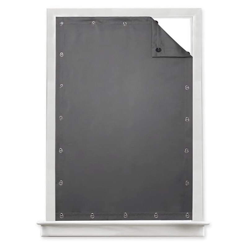 Blackout Blinds - Portable Window Curtains,Easy to Install with Suction Cups for Home&Travel,51X78 In,Gray,1 Panel