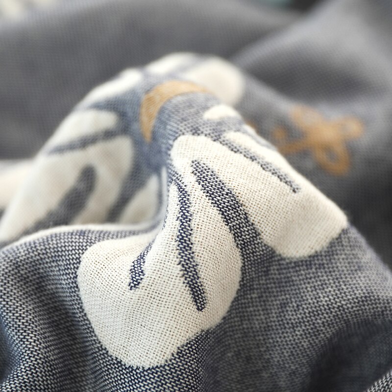 Nap blanket Home bedding 100% Cotton Muslin Summer toweling coverlet Travel Breathable Chic Large Throw Blanket