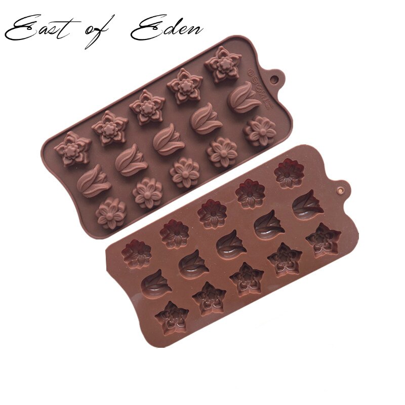 Oosten van Eden Liefde Tulp Chocolade Mould Silicone Jelly Pudding Handgemaakte Zeep Mould Cartoon DIY Bakvorm