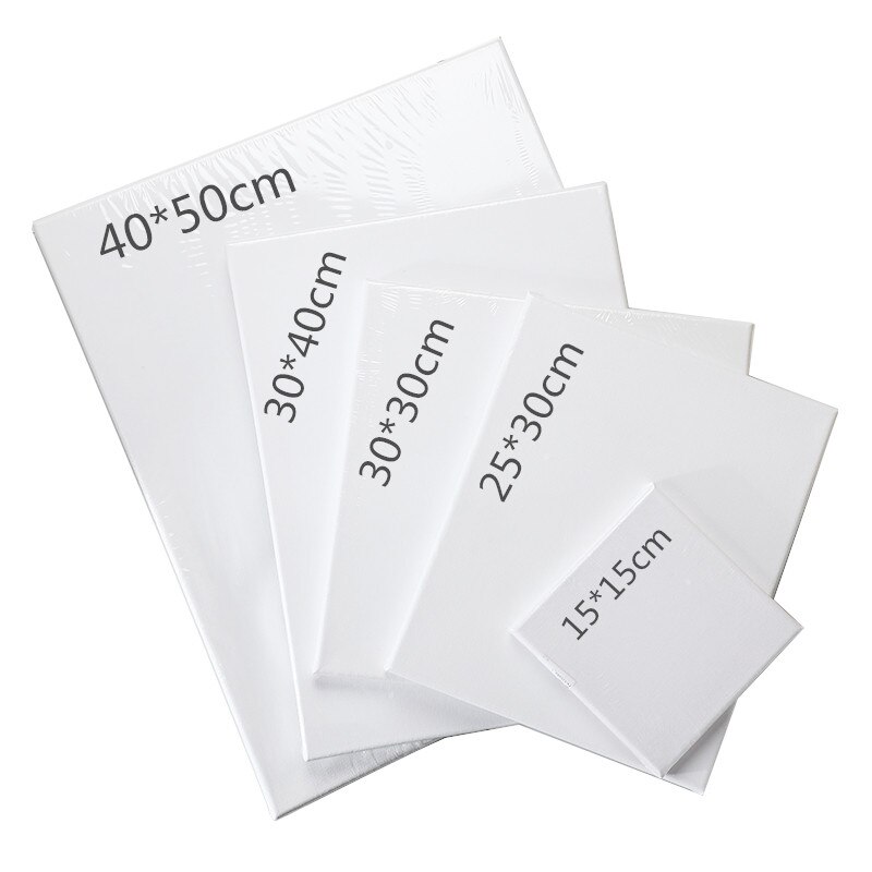 For Acrylic Oil Painting Watercolor Painting DIY Crafts White Blank Screen Wooden Plate Frame Canvas Board Plate Acrylic Paint