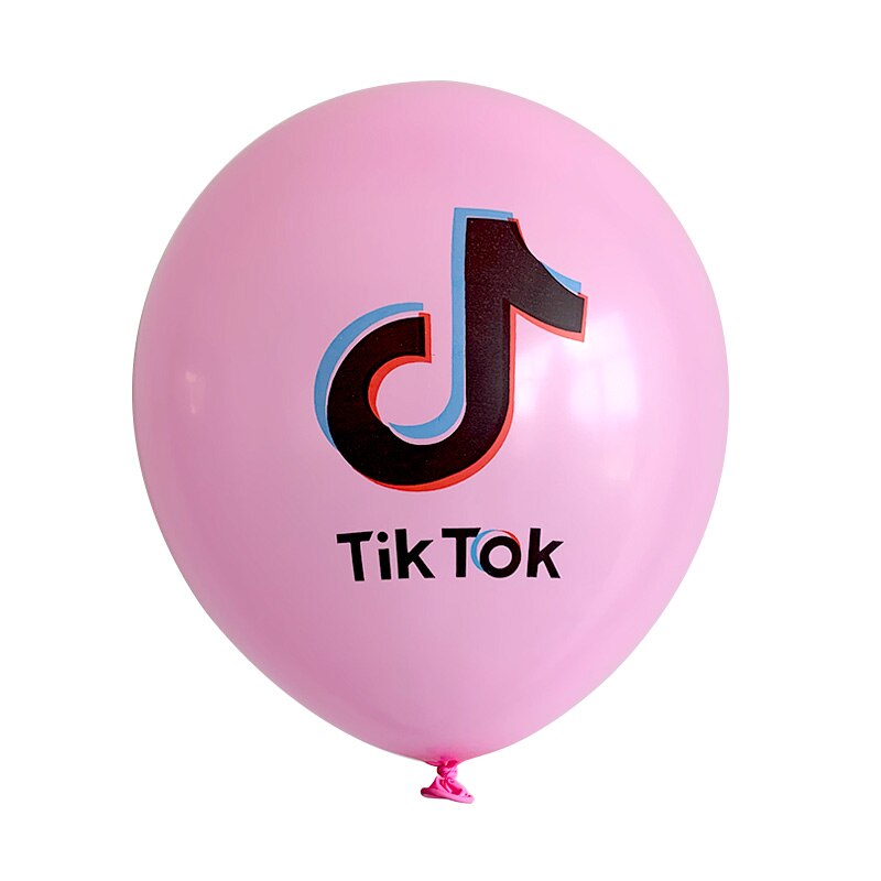 10Pcs 12Inch Notities Latex Ballonnen Kleine Video Symbool Ballen Verjaardagsfeestje Decor Populaire Muziek App Helium ballon: Rose Rood