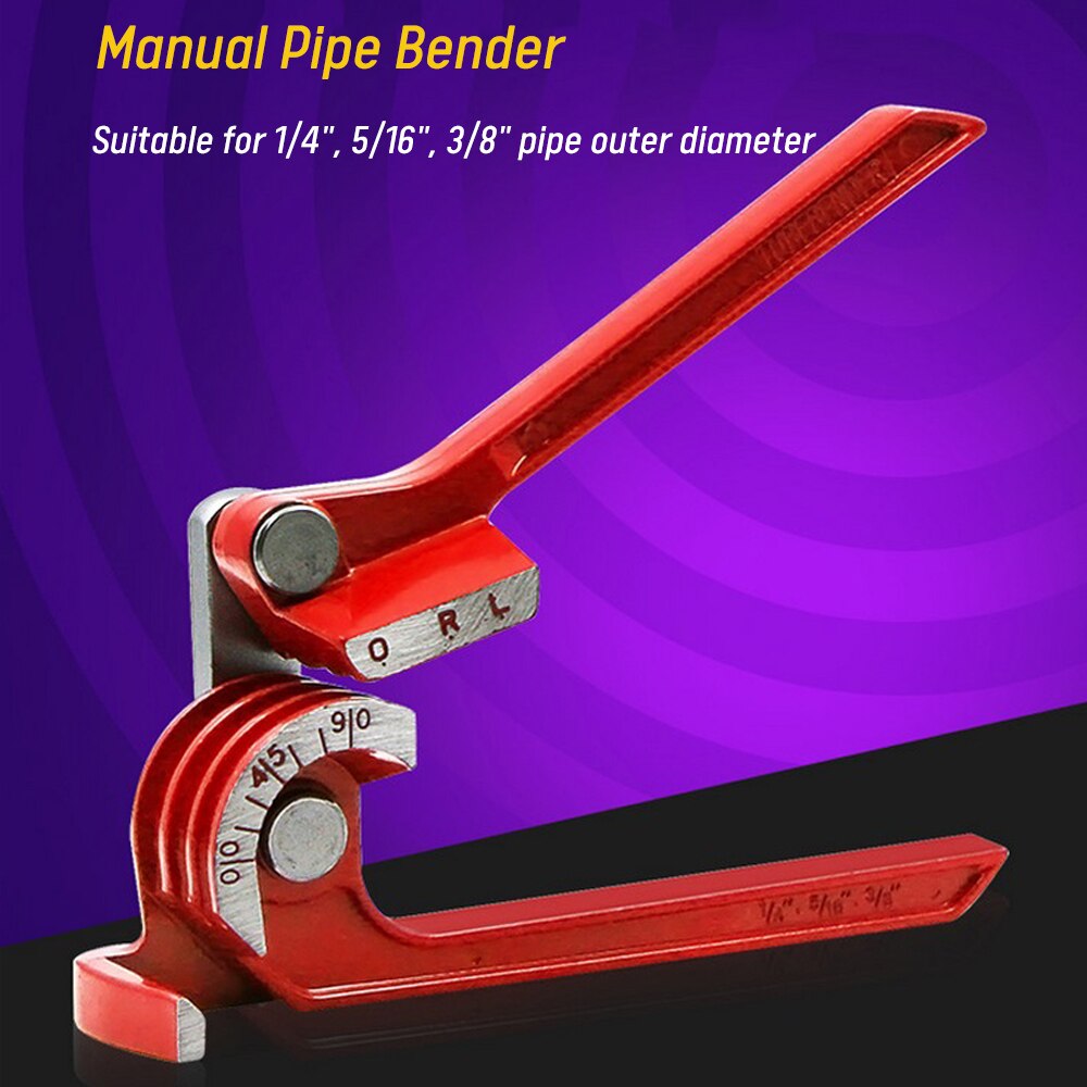 Tubing Pipe Bender 3 In 1 for 6mm 8mm 10mm Pipe Manual Pipe Bender Three-Slot Labor-Saving Durable Wear-Resistant Pipe Bender