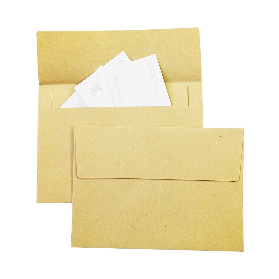 20Pcs Vintage Various sealing designs Nature series Kraft Paper Envelopes stationery