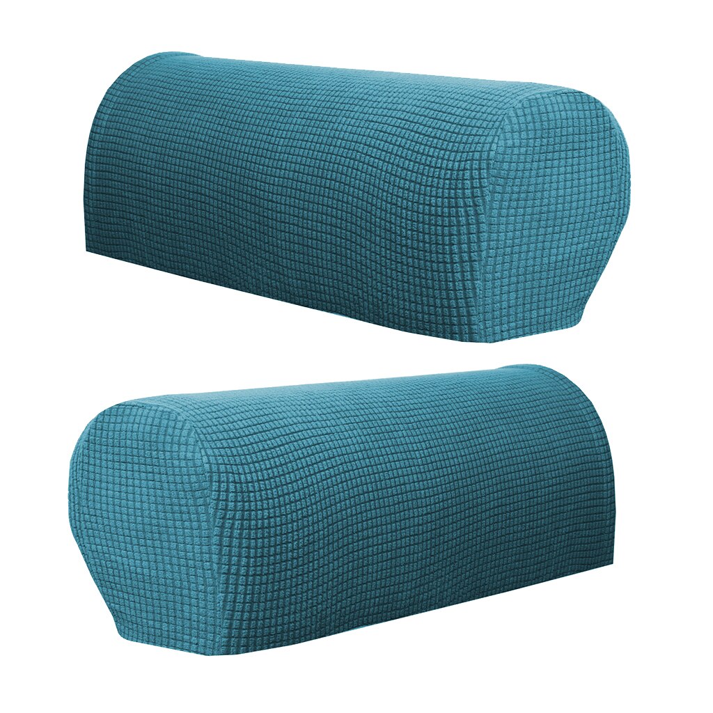 2pcs Universal Furniture Armrest Covers Sofa Couch Chair Arm Protectors: Dark Green