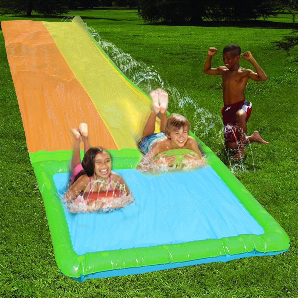 Kinderen Opblaasbare Glijbaan Zwembaden Outdoor Water Slide Tuin Splash Waterglijbaan Spray Strooi Zwembad Zomer Water Speelgoed