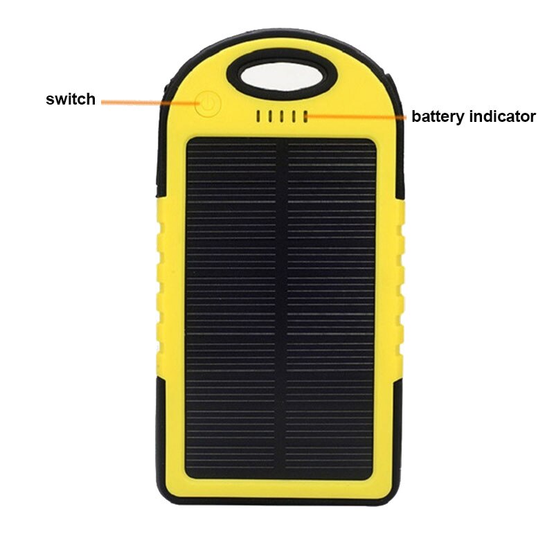 Banco de energía Solar portátil, caja de energía móvil con 2 puertos USB NOV99