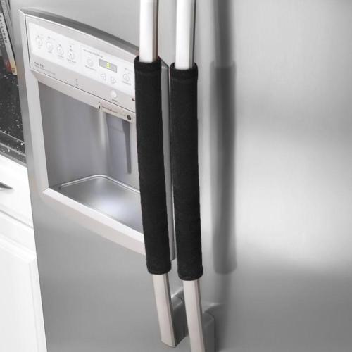 Official 2 PCS Kitchen Appliance Handle Cover Decor Smudges Door Refrigerator Fridge Oven: 3