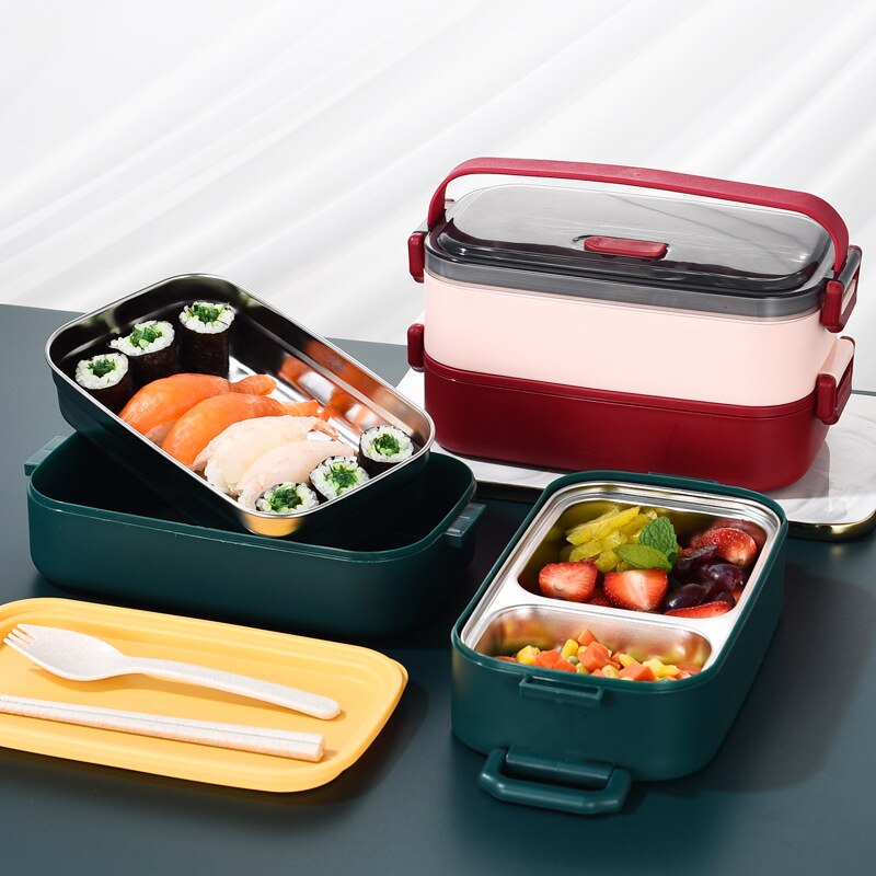 Portable Lunch Box Multilayer Stainless Steel Bento Box For Kids Office Worker Japanese Snacks Food Storage Containers Meal Prep
