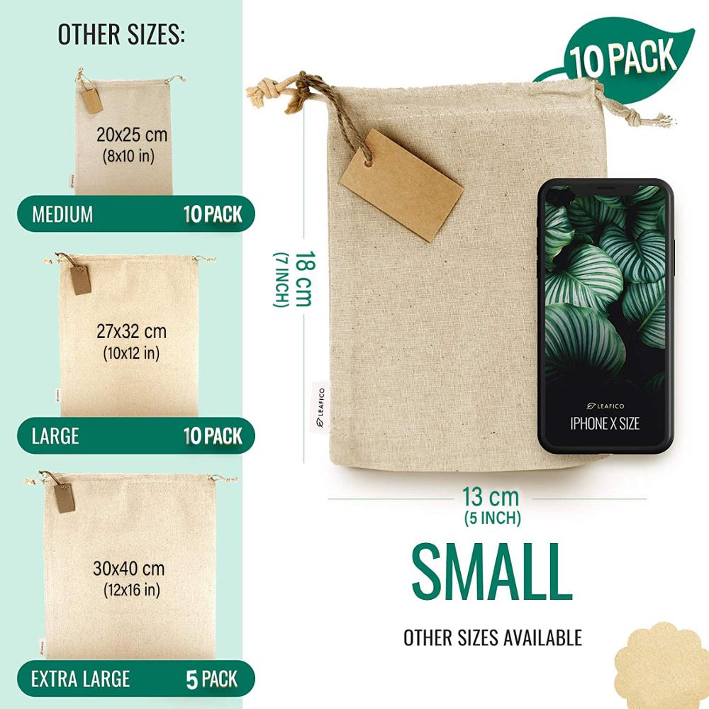 Jute bag Cotton Linen Drawstring Bag Burlap Packing pouches Storage Bags for Wedding Christmas Jewelry Packaging: 13x18cm 10pcs