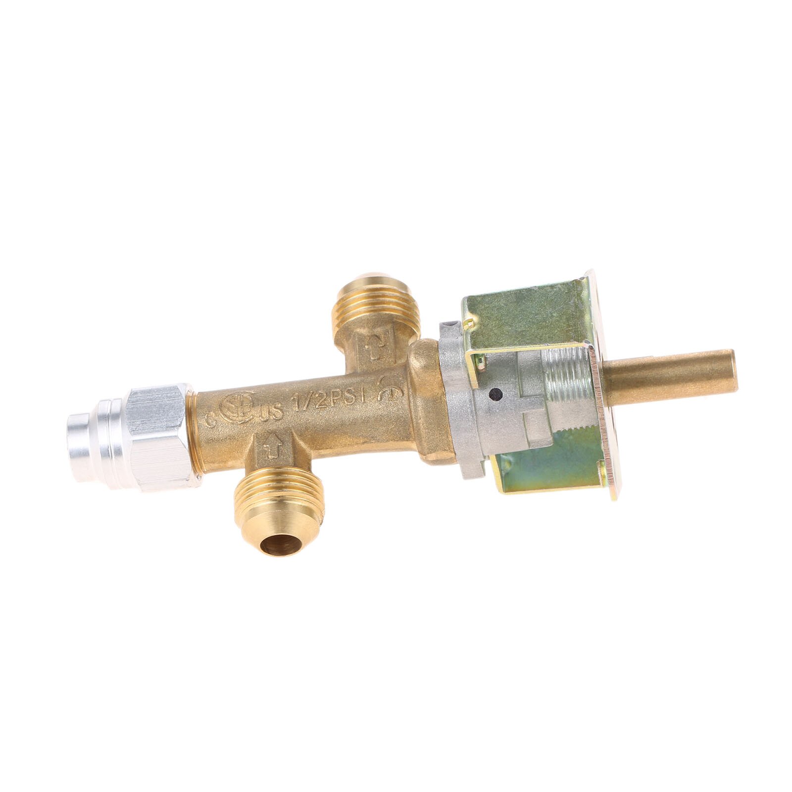 Valvola di sicurezza in ottone massiccio BBQ Grill Gas fuoco pozzo controllo riscaldatore a Gas con ingresso e uscita 3/8 NPT solenoide ondulato bassa pressione