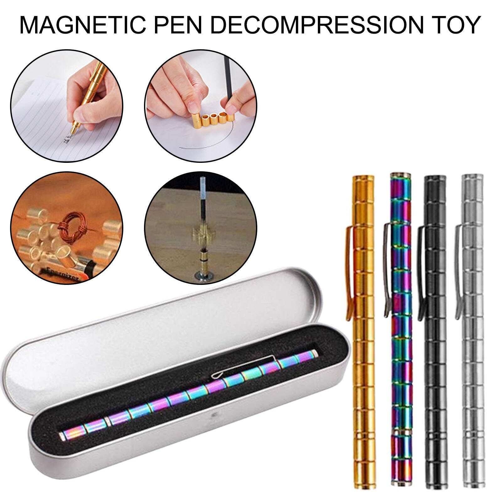 Magneet Gel Pen Speelgoed Pen Magnetische Gebouw Speelgoed Decompressie Fidget Speelgoed Voor Volwassen En Kinderen Stress Kantoor Product Speelgoed