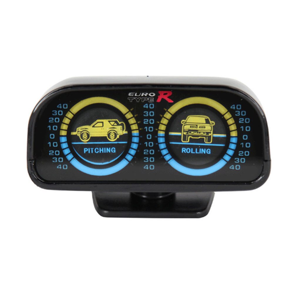 Off Road Two Barreled Shockproof Slope Rotated Backlight Accessories Car Inclinometer Practical Universal Angle Measure Tool