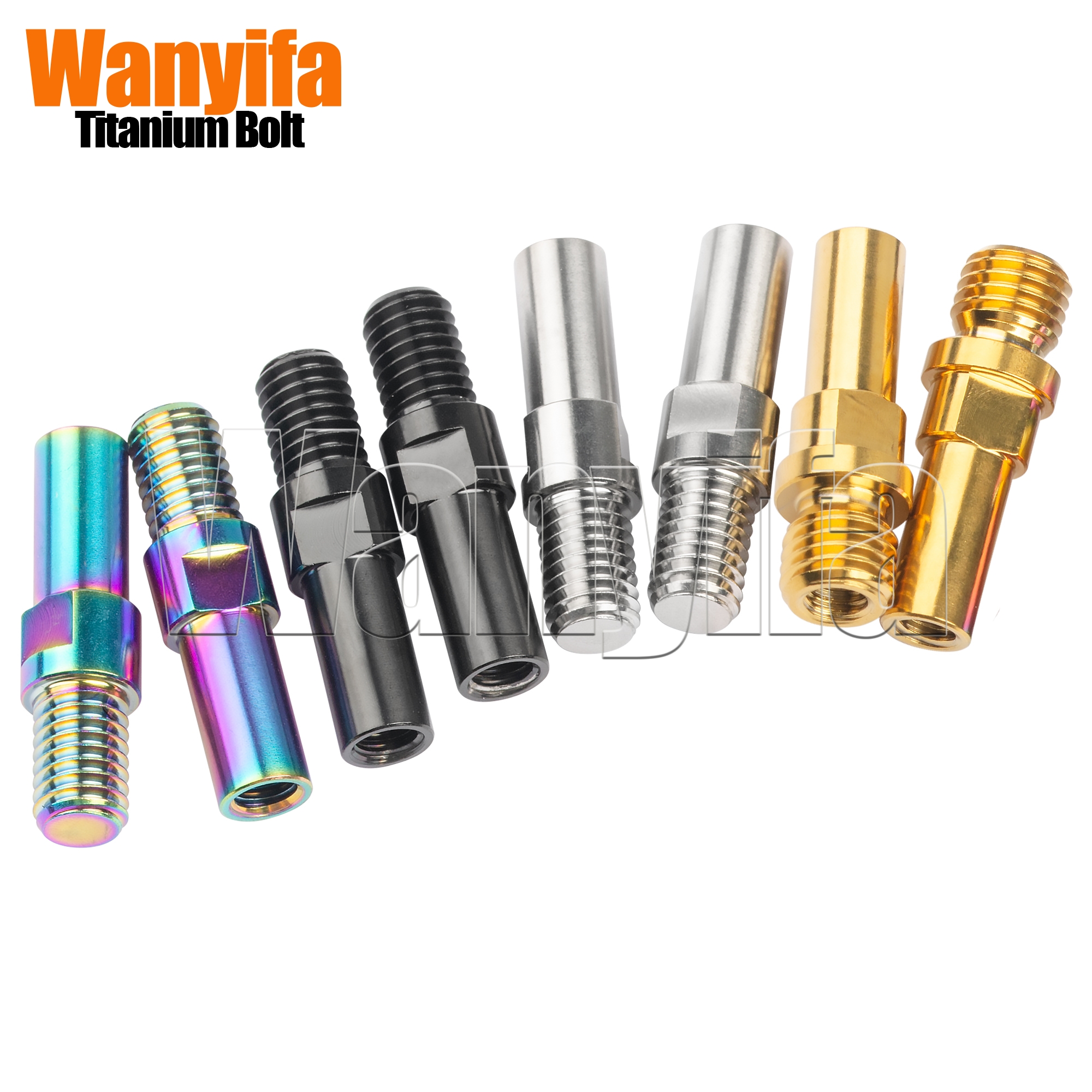 Wanyifa Titanium Alloy Bolts M8/M10 Pitch 1.25mm V Brakes Friction Wheel for MTB Part Motorcycle Bicycle Brake 2Pcs