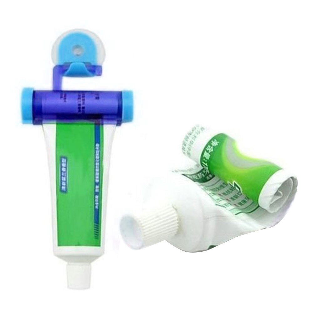 Rolling Squeezer Toothpaste Dispenser Tube Suction Cup Hanger For Bathroom Mar04
