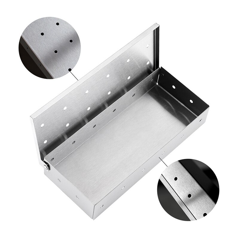 BBQ Grill Accessories Stainless Steel Cold Smoke Generator Barbecue Smoker Box Wood Chips Smoking Box For Bacon Meat Fish