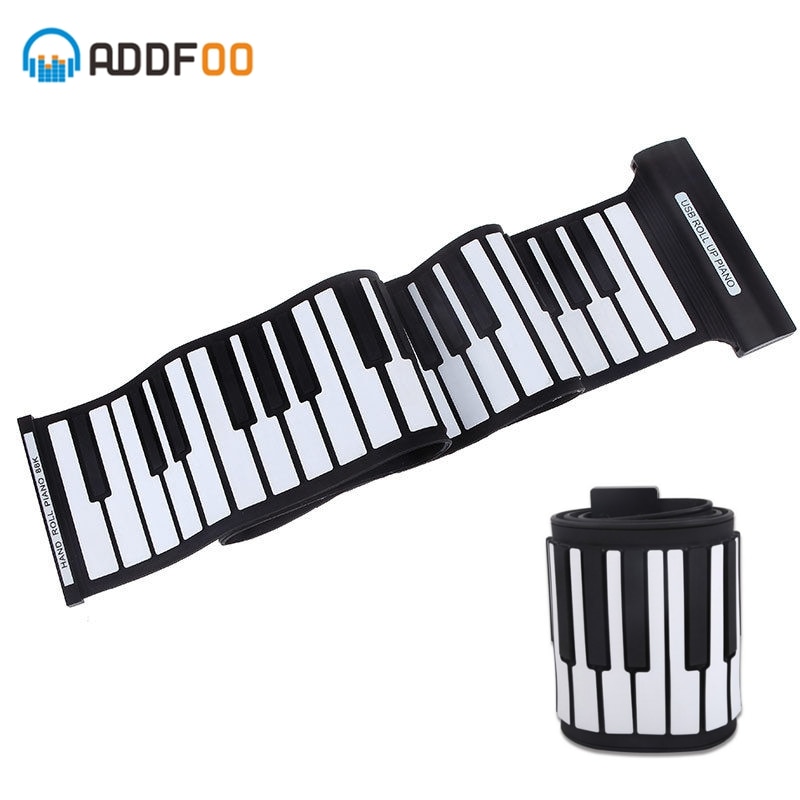 ADDFOO 88 Toetsen USB Roll up Roll-up Elektronische Piano Elektronische Silicon Flexibele Toetsenbord Professionele Hand Roll Piano Orgel