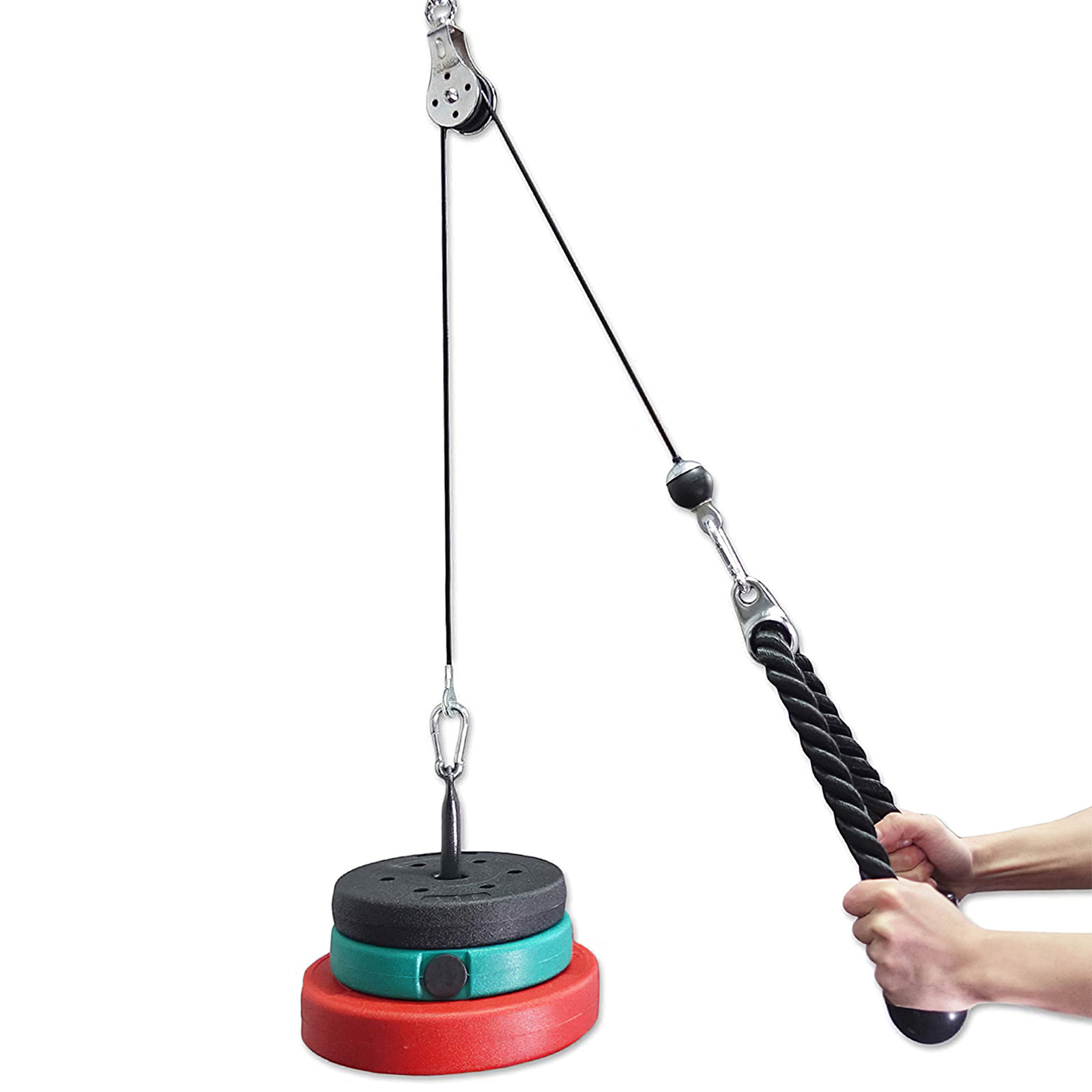 Fitness Home Gym Steel Cable Attachment Crossfit Bodybuilding Muscle Strength Training Workout Accessories Tricep Excercise