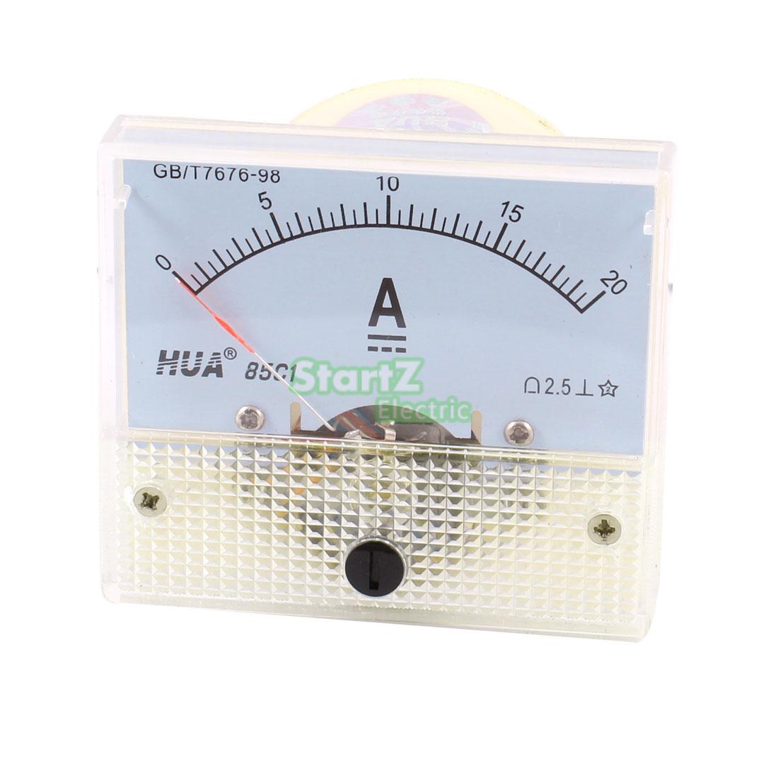 DC Analog Meter Panel 20A AMP Current Ammeters 85C1 0-20A Gauge