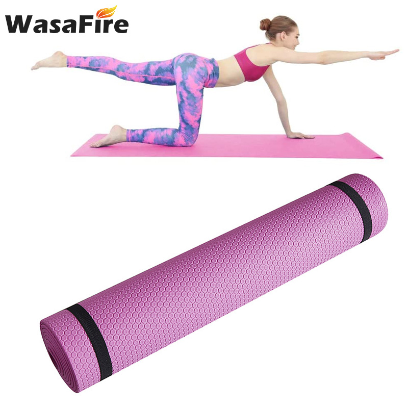 Yoga Mat - 173x60cm - 6mm Thick EVA Foam - Non-Slip - Indoor Exercise Fitness Pilates Pad