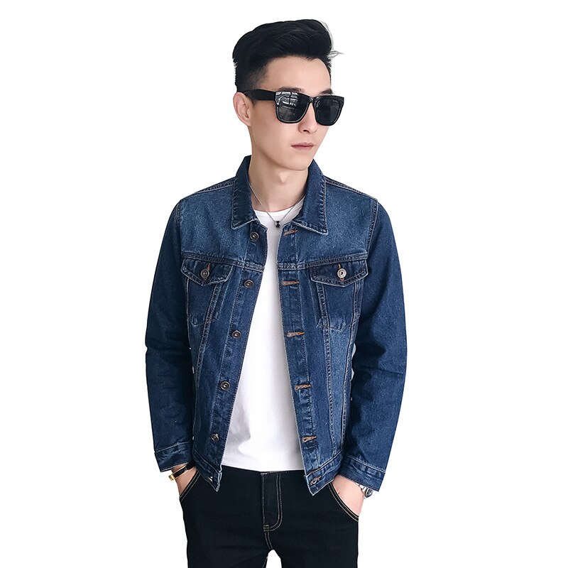 winter men's plus velvet denim jacket thickened warm denim jacket men's plus velvet jacket