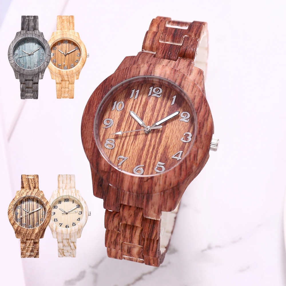 Bamboe Houten Horloge Luxe Hout Horloge Top Quartz Horloge Klok Casual Horloge Valentijnsdag Xmas Jaar