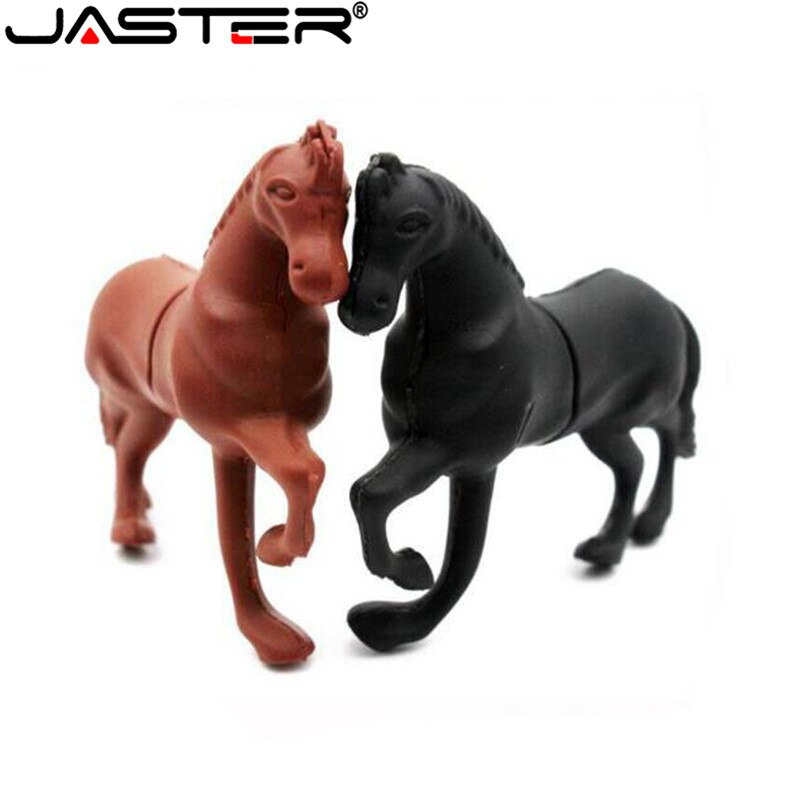 Jaster hvid hest stil usb flash-drev smuk tegneserie pendrives 8gb 32gb 64gb søde dyr memory stick 4gb 16gb pendriver
