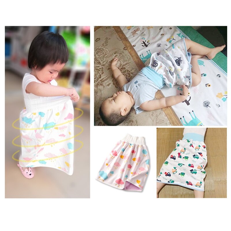 TPU Baby Diaper Skirt Infant Waterproof Toilet Training Pants Anti-Urine Bed Wetting Night Urine Artifact Children Cotton Diaper