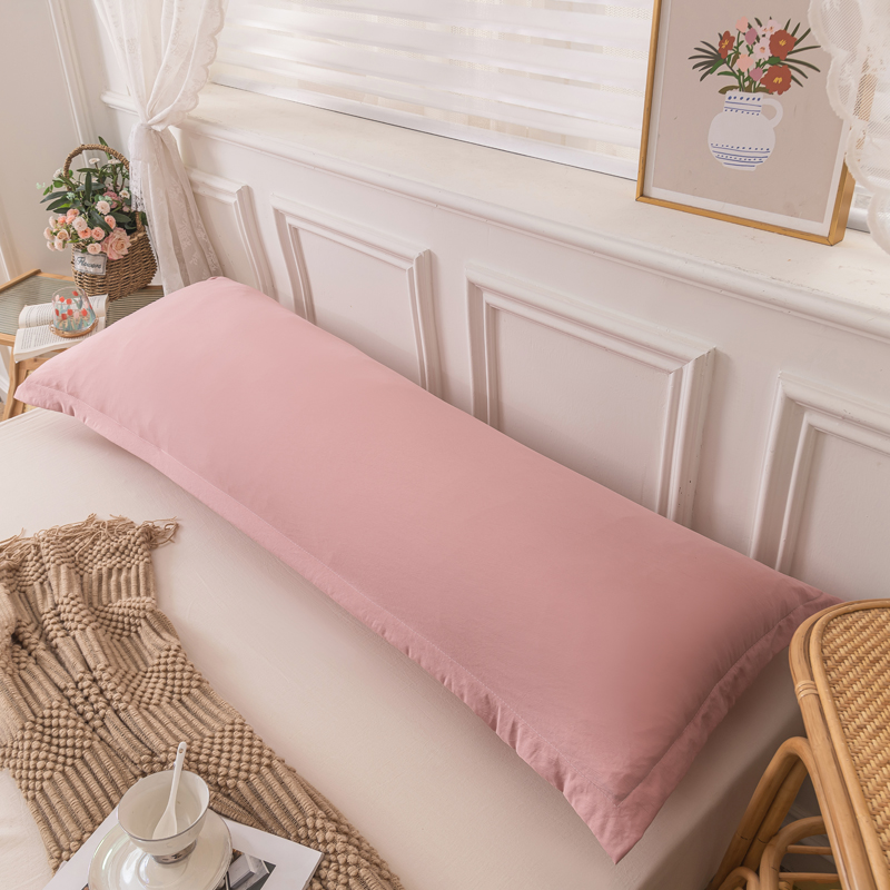 One Piece Double Long Pillowcase Home Couple Pillowcase Extended Pillowcase (Excluding Core): 50*70cm / Pink