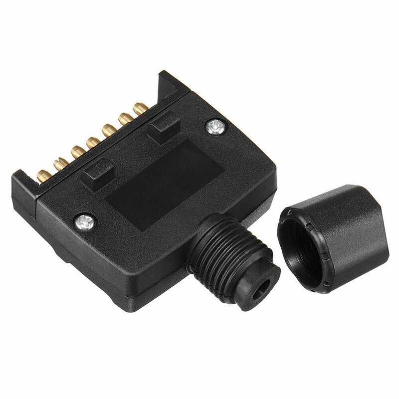 5 x enchufe de remolque 7 Pin plano macho rectangular caravana remolque barco remolque Parte
