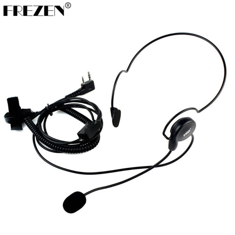 FREZEN-auriculares con micrófono de PTT 2 pines Para Kenwood radio BAOFENG UV-5R 777 888s HYT PUXING de