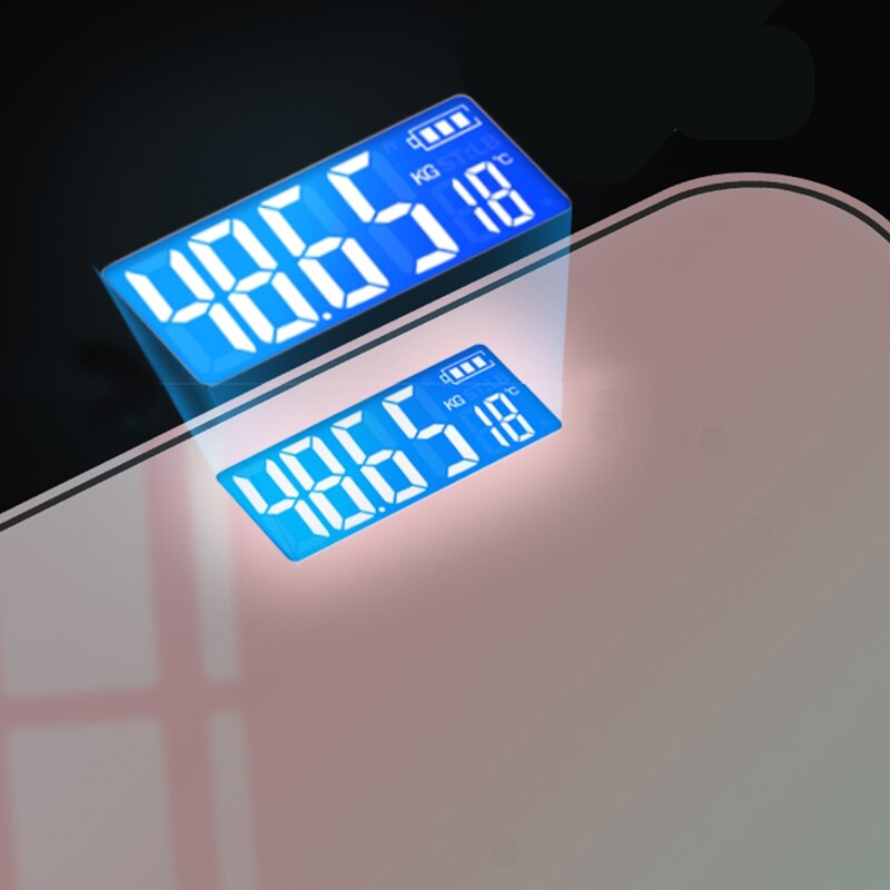 Bluetooth Weighing Scale Aurora Bathroom Electronic Scale Bluetooth Body Fat Digital Smart Scale LED Dispaly 18 Data Sync App