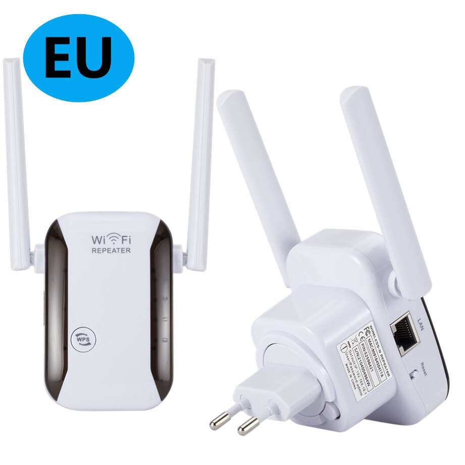 GRWIBEOU Drahtlose WiFi Verstärker Router 2,4G 300Mbps Netzwerk Signal Verstärker WR229 IIEEE 802,11 b/g/n 2 antenne WiFi Booster Hause: EU