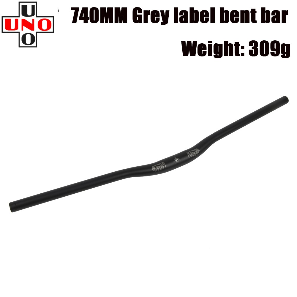UNO-Manillar de bicicleta de montaña, 31,8 MM, 620/640/680/720/740/760mm, piezas de manillar plano: bent bar740MM grey