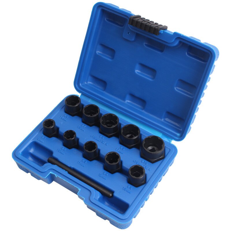 Extracteur de vis endommagé, 11 pièces, Kit d'outils de démontage d'écrou de boulon, clé à douille