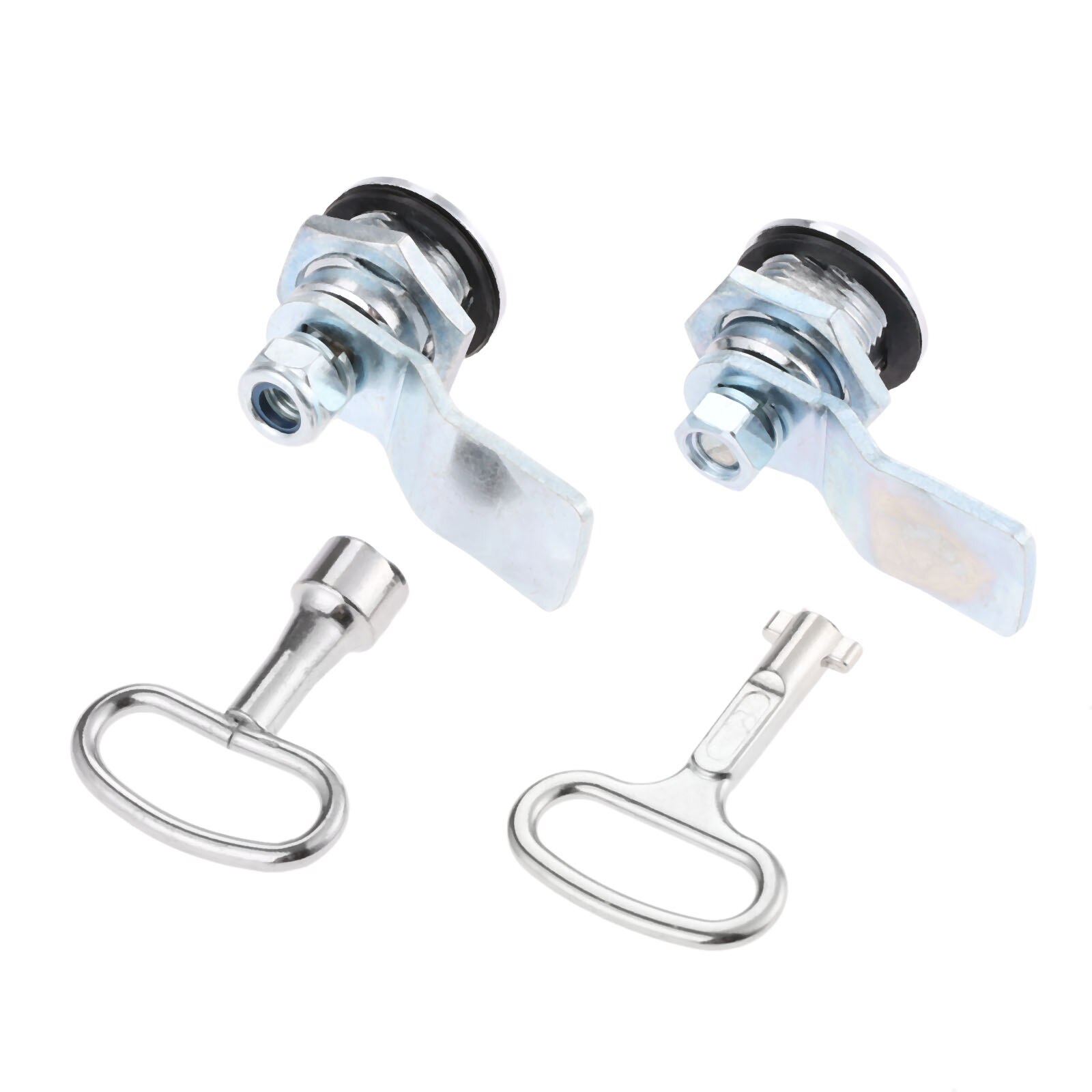 DRELD 1Pc Drawer Door Linear Triangle Lock For Door Mailbox Cupboard Cabinet +Key +Locking Plate Furniture Hardware Zinc Alloy