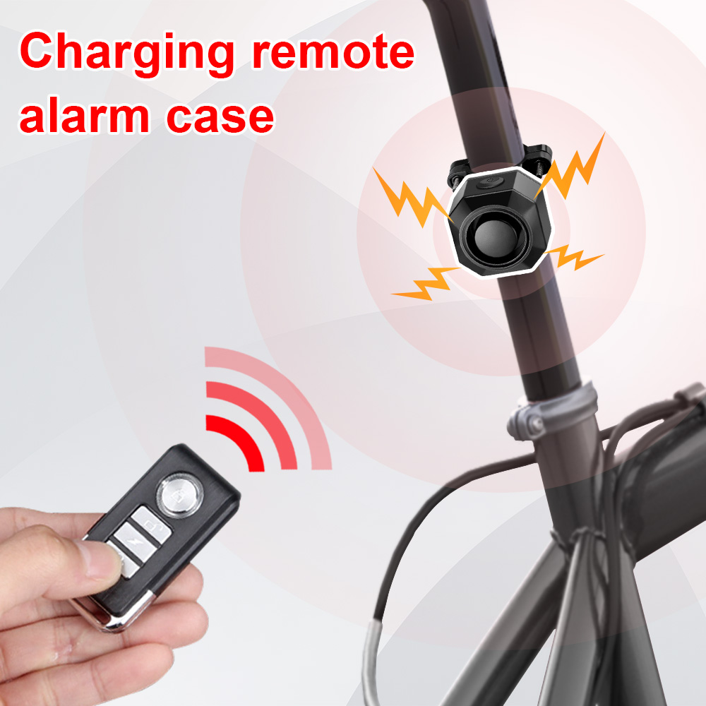 Wireless Waterproof Bike Alarm Remote Control Motorcycle Electric Bicycle Security Anti-theft Detector Alarm System USB Charging