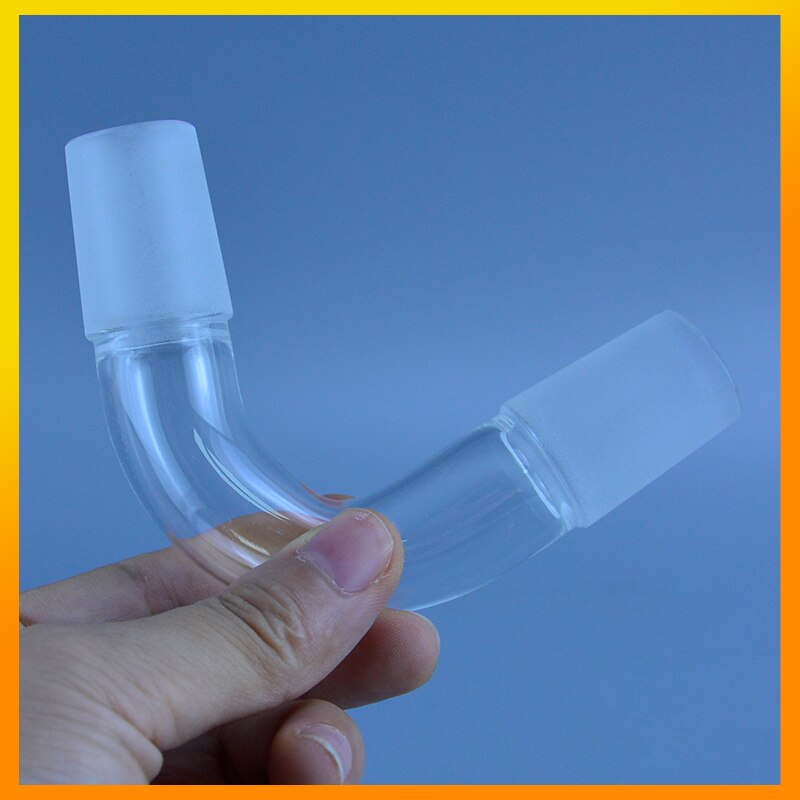 Glass Distillation adapter,Distilling Head,75 Degrees bend Standard Ground Mouth.Standard mouth 24/29,Used for distillation unit