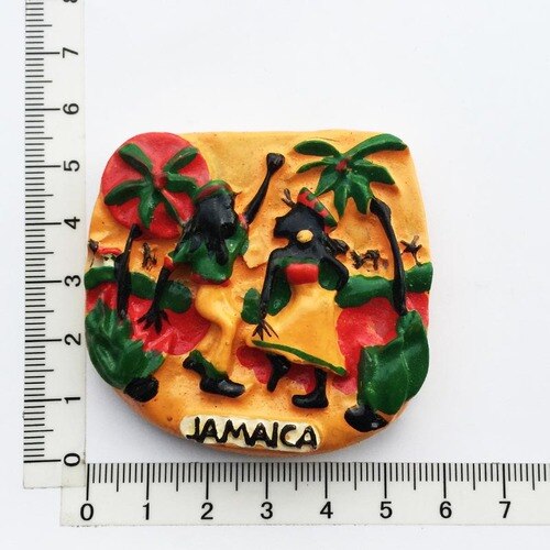 Jamaica Koelkast Magneten Toeristische Souvenirs Vuile Gevlochten Hand Drum Surfen Decoratieve Hars Ambachten Home Decor: D