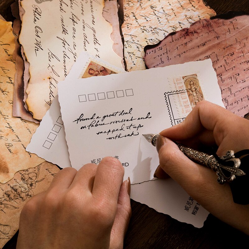 30 Sheets/Pack Antique Letters Postcard Retro Style Writing Greeting Card Scrapbooking Vintage Invitation Card