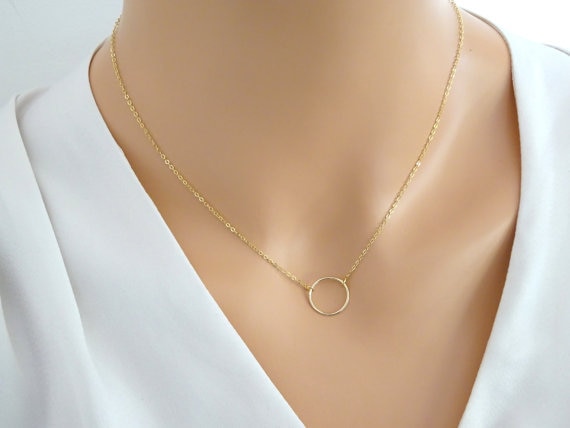 Romantic Women Necklace sinple circle necklace