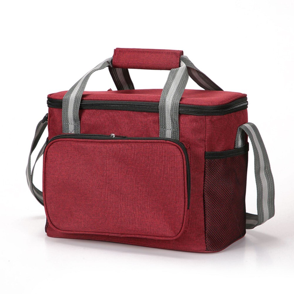 Portable Lunch Cooler Bag Insulated Food Drinks Bag Camping Traveling BBQ Folding Insulation Picnic Ice Pack Food Thermal Bag: D