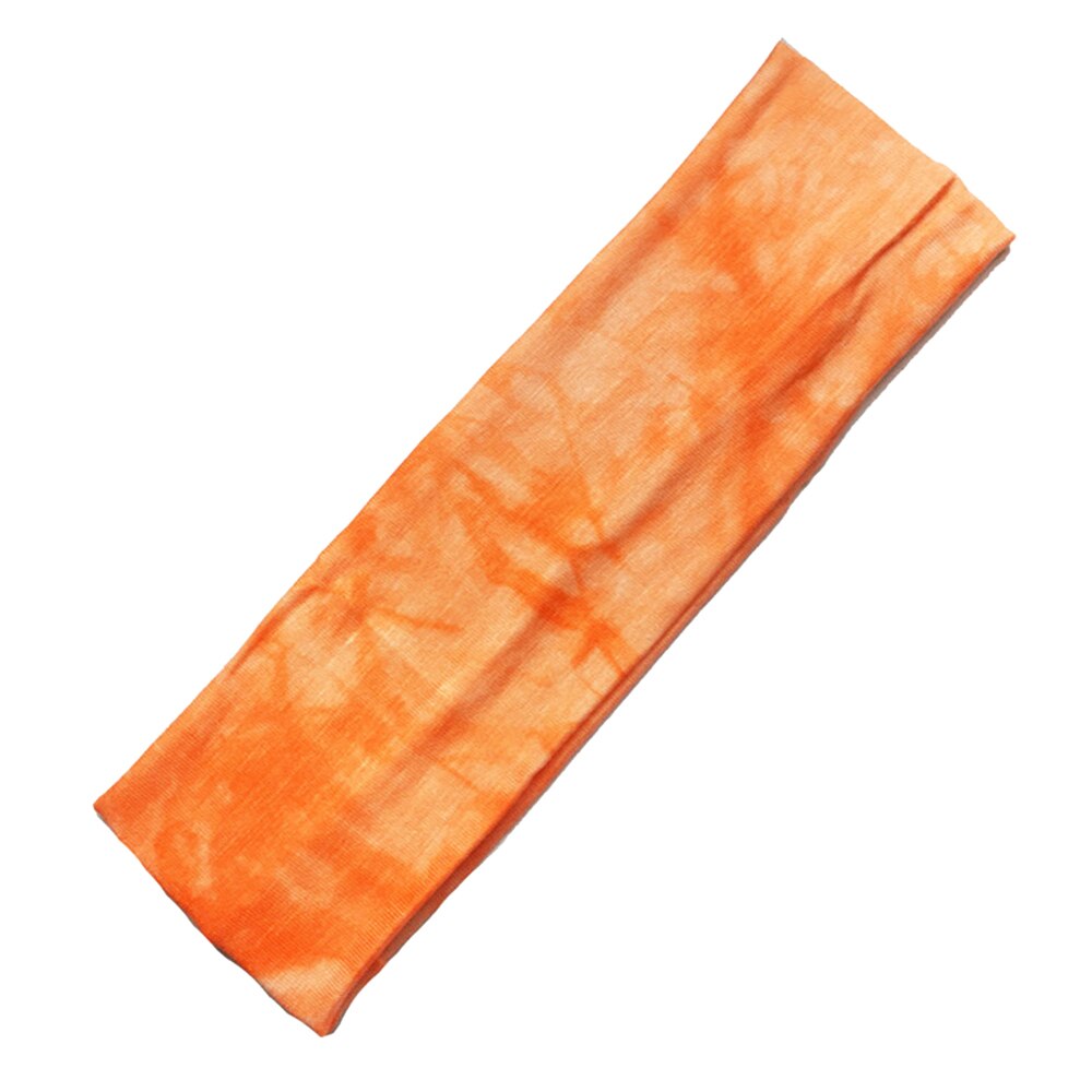 Printed Yoga Elastic Hair Band Sport Headband Gym Anti-Slip Slim Hair Band For Fitness Antiperspirant Headband Turban: Orange