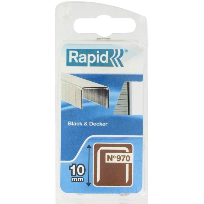 Grapas RAPID galvanizadas - Alambre plano - N ° 970/10 mm