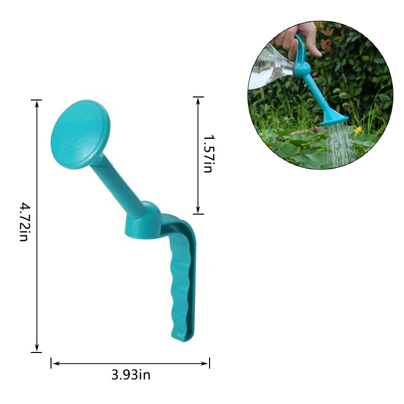 Regadera de mano para plantas de jardinería, botella rociadora de agua de doble propósito, regadera superior, regadera de ducha, riego de plántulas: Blanco