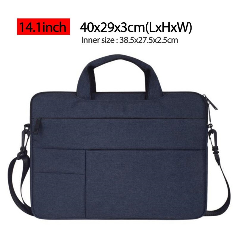 Bolso de negocios para ordenador portátil de 15,6 pulgadas, maletín para ordenador portátil, impermeable, para viaje, 13, 14 x a67c: Blue 14.1inch