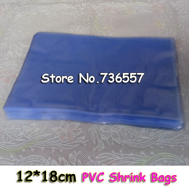 12*18cm Binding Pack PVC Heat Shrink Wrap Film Flat Heat Seal Packing Bag Clear Plastic Polybag Cosmetics Packaging Pouch