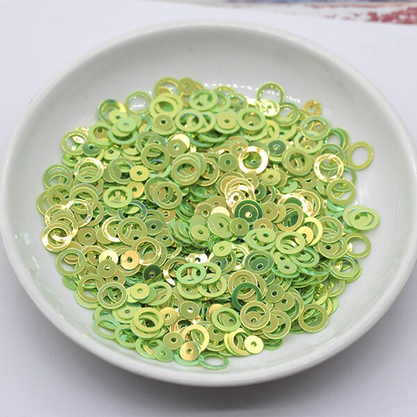 20 G/pak Multi Mix 3Mm 4Mm 5Mm 6Mm Pailletten Kleurrijke Platte Ronde Losse Sequin Naaien Bruiloft ambacht, vrouwen Kledingstuk Accessoires: lt green