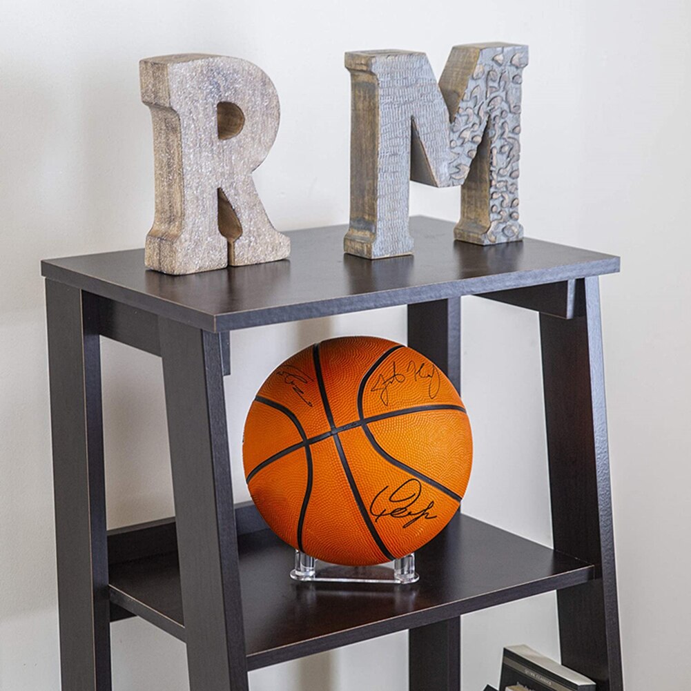 Deluxe Acrylic Ball Stand Acrylic Triangle Display Stand Holder For Footballs Basketballs Volleyball