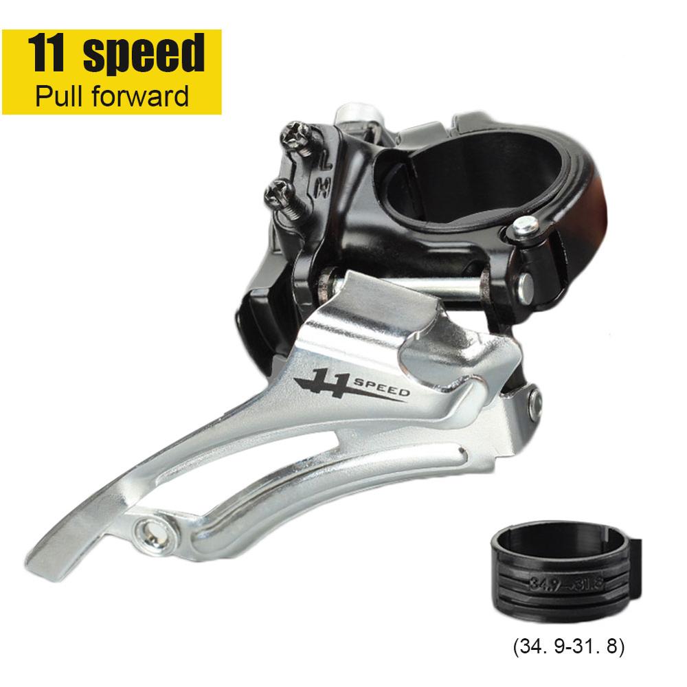Transmissão de bicicleta mountain bike frente desviador 7/8/9/10/11 velocidade apto para shimano sistema transmissão desviador da bicicleta peças: 11 Speed